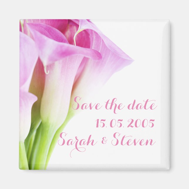 Delikatesse Frühling Rosa Calla Magnet (Vorne)