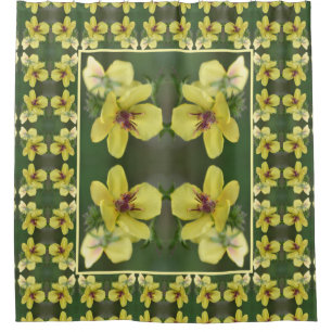 Delikatesse Gelbe Wildblume Abstrakte Kunst Duschvorhang