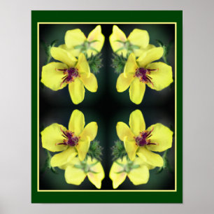 Delikatesse Gelbe Wildblume Abstrakte Kunst Poster