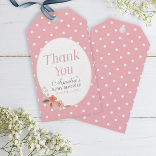 Delikatesse Pink Pink Polka Dot Vielen Dank Geschenkanhänger