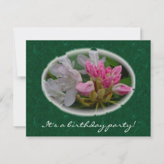 Delikatesse Rosa Azaleen Überraschung Geburtstagsp Einladung