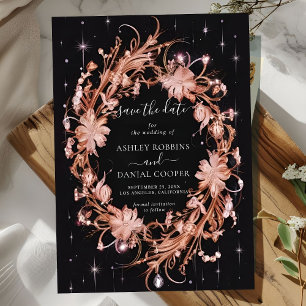 Delikatesse Verzierte Blüte Save the Date Einladung