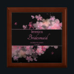 Delikatesse Wasserfarbe Bridesmaid Erinnerungskiste<br><div class="desc">Schönes und stilvolles,  zartes,  gemaltes mit Monogramm Brautjunggeschenk.</div>