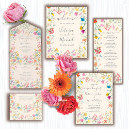 Delikatesse Wildblume Blumengarten Hochzeit Einladung