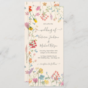 Delikatesse Wildblume Blumengarten Hochzeit Einladung