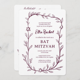 Delikatessen Botanischer Bar Bat Mitzvah CUSTOM QR Einladung