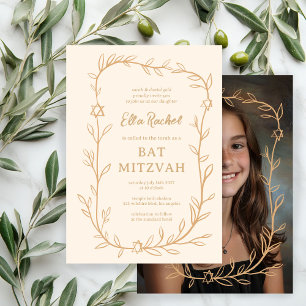 Delikatessen Botanisches CUSTOM FOTO Bar Bat Mitzv Einladung