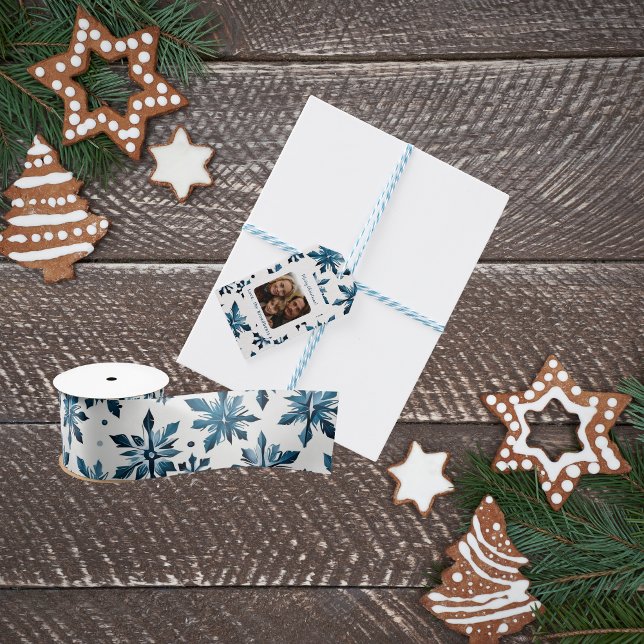 Delikatessen Einfache Elegance Satinband (blue snowflake ribbon)