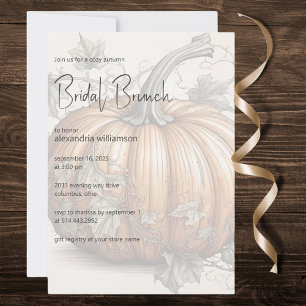 Delikatessen Herbst Pumpkin Bridal Brunch Einladung