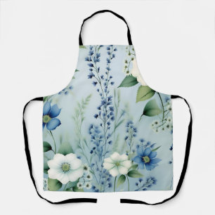Delikatessen Romantisches Blumenblau Schürze