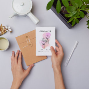 Delikatessen Sweet Pea Lila Pink line Kunst, Dicht Karte