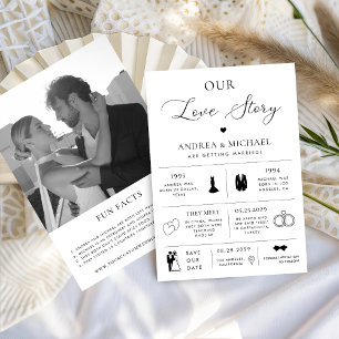 Delikatessen unsere Liebe Story Infographic Foto H Einladung