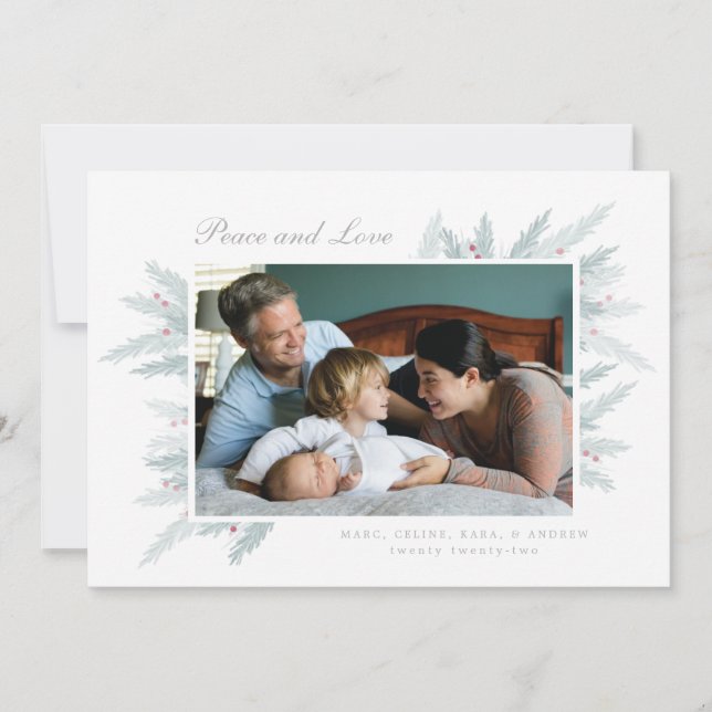 Delikatessenkarte im Winter Feiertagskarte (Vorderseite)