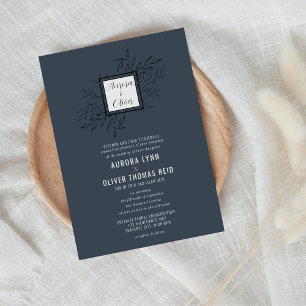 Delikatfolie Stahlblau Einladung zur Hochzeit
