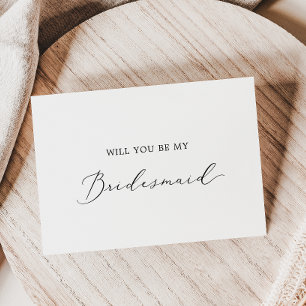 Delikatkarte für Kalligrafie-Bridesmaid Einladung