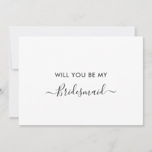 Delikatkarte für Kalligrafie-Bridesmaid Einladung