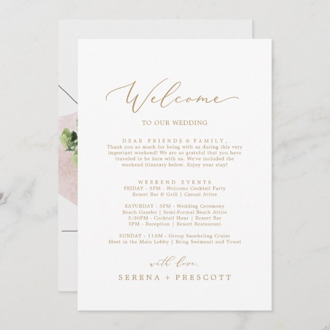 Delikatour Gold Willkommensbrief Tour & Karte (Vorne/Hinten)