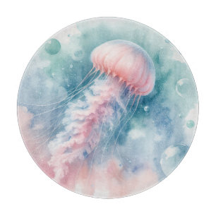 Delikatrosa Wasserfarbenqualle Schneidebrett