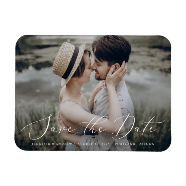 Delikatskript | SAVE THE DATE FOTO Magnet (Horizontal)