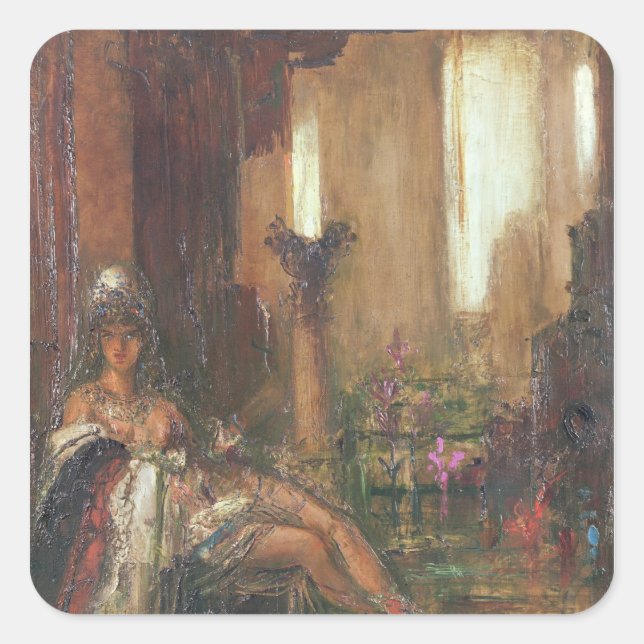 Delilah Quadratischer Aufkleber (Vorderseite)