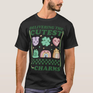 Delivering Cutest Lucky Charms St Patricks Labor D T-Shirt