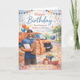 Delivery Driver Birthday Card Karte