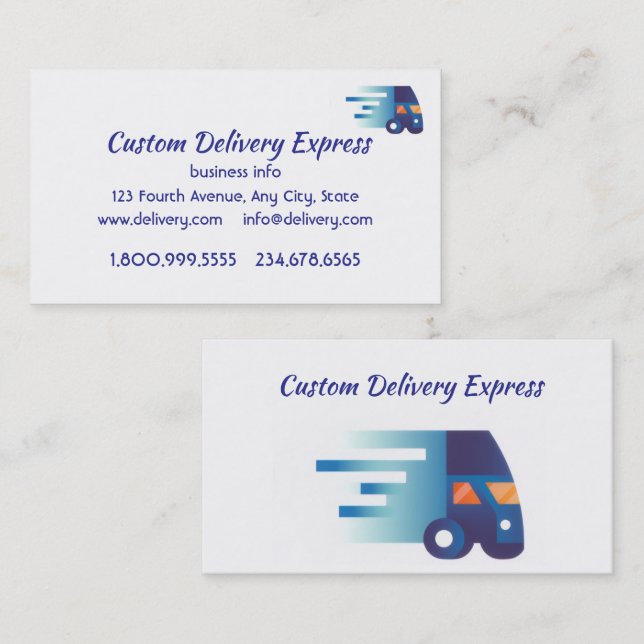 Delivery Driver Custom Business Custom Visitenkarte (Vorne/Hinten)