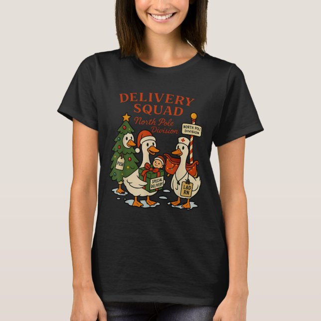 Delivery Squad Labor And Delivery Nurse Christmas  T-Shirt (Vorderseite)