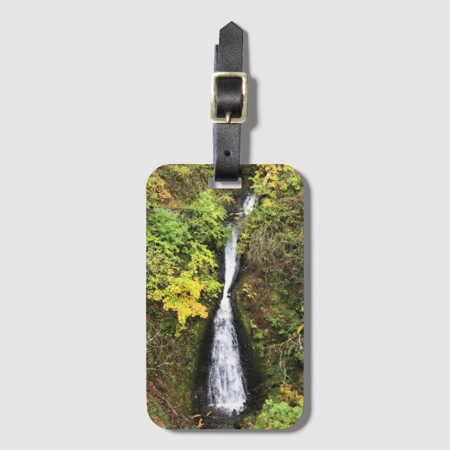 Dell Falls, Columbia River Gorge, OR Gepäckanhänger (Vorderseite Vertikal)