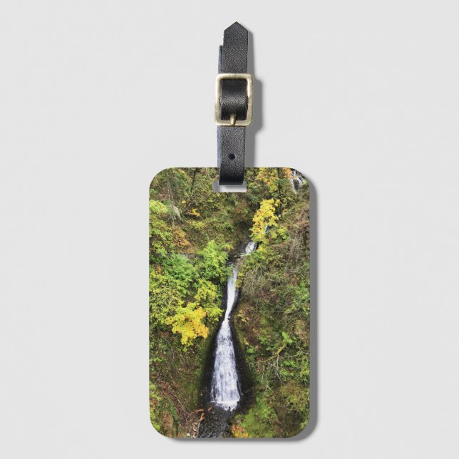 Dell Falls, Columbia River Gorge, OR Gepäckanhänger (Vorderseite Vertikal)