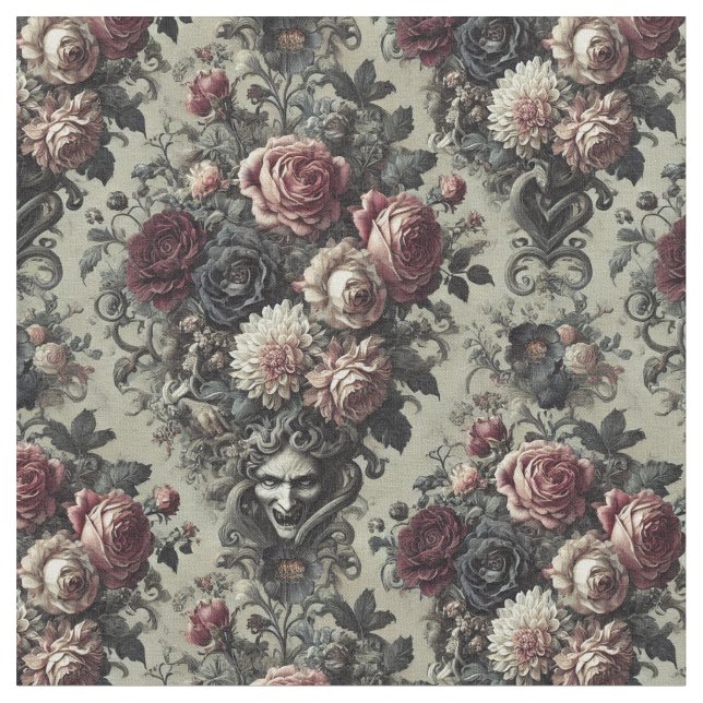 Dellamorte Dellamore - Gothic Classic Tile Stoff (Nahaufnahme)