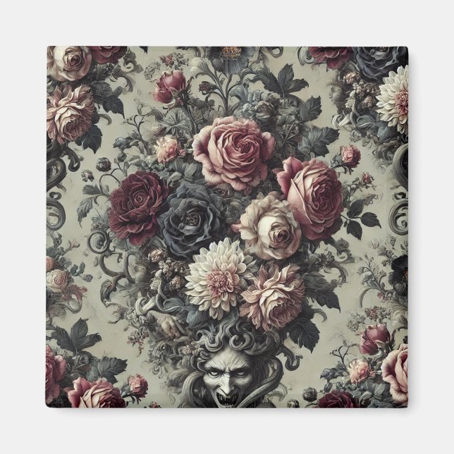 🩸 Dellamorte Dellamore - Gothic Floral Design Magnet (Vorne)