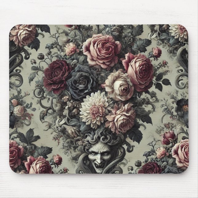 🩸 Dellamorte Dellamore - Gothic Floral Design Mousepad (Vorne)