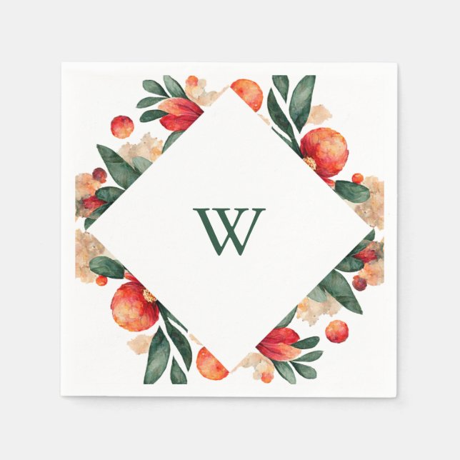Dellarrobbia Holiday Frucht, Blume und Foliage Serviette (Vorderseite)