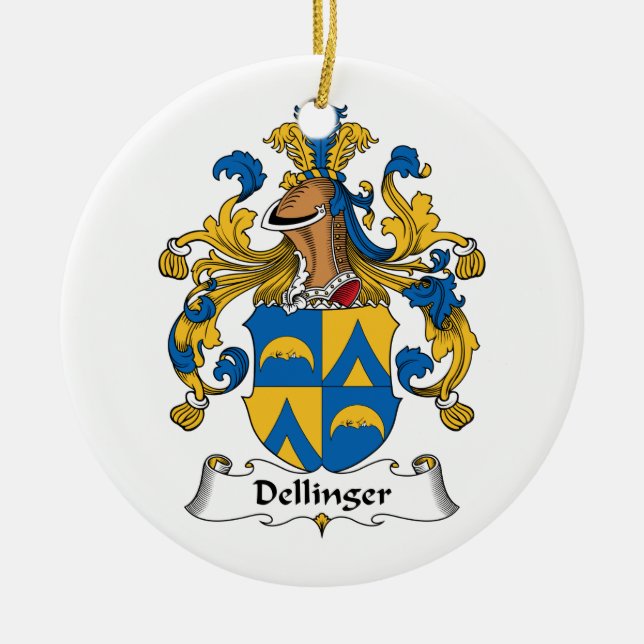 Dellinger Familienwappen Keramikornament (Vorne)