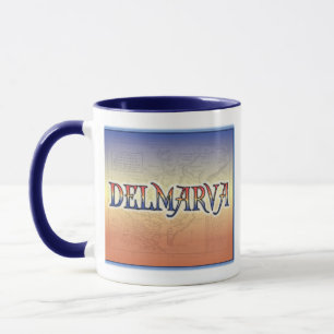 DelMarVa antike Karte Tasse