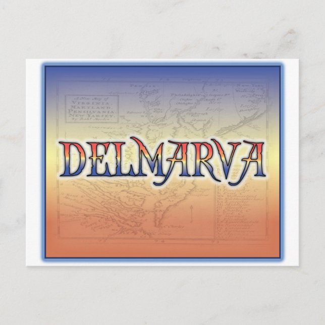 DelMarVa Antique Karte (Vorderseite)
