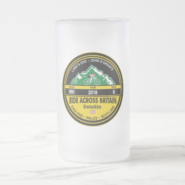 Deloitte REITEN ÜBER GROSSBRITANNIEN 2018 Mattglas Bierglas (Mittel)