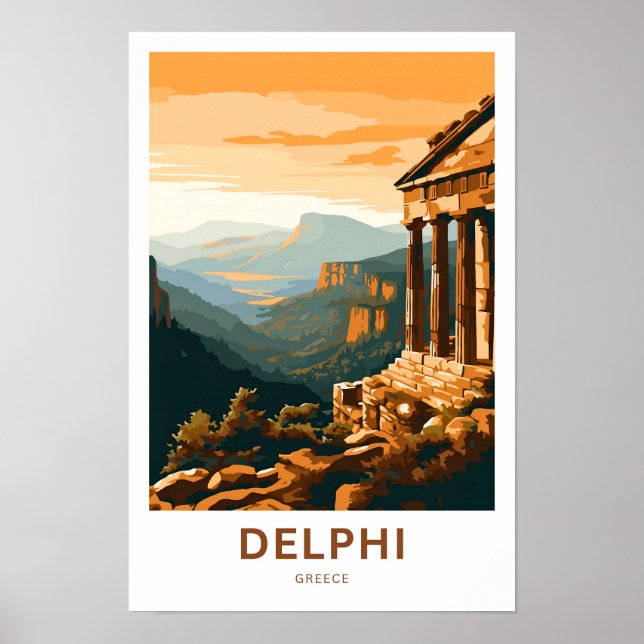 Delphi Greece Travel Print Poster (Vorne)