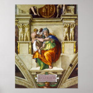 Delphic Sibyl von Michelangelo Poster