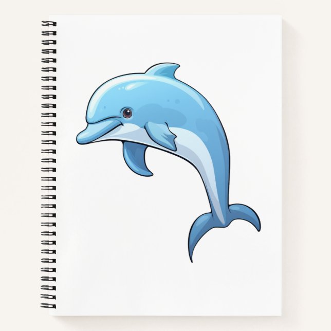 Delphin-Abbildung des Cartoon Notizbuch (Vorderseite)