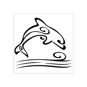 Delphin Art Briefmarke Gummistempel
