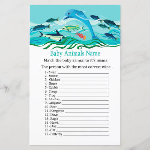 Delphin Baby Animals Name Game