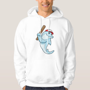 Delphin bei Baseball als Batsman Hoodie