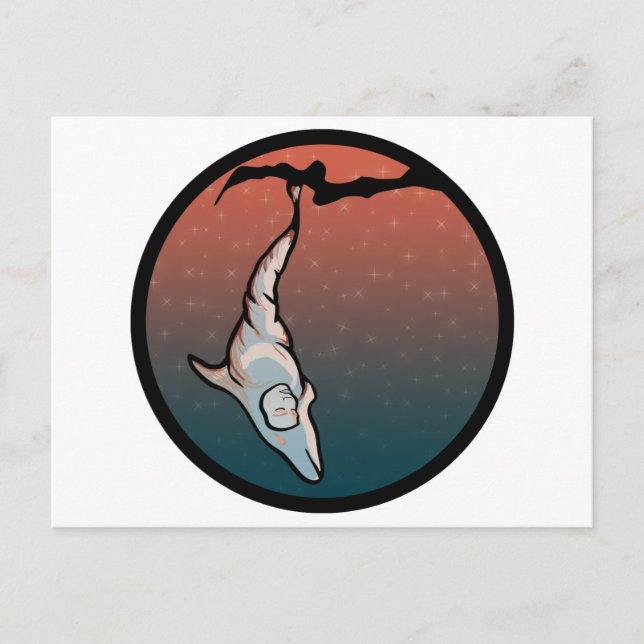 Delphin-Cocoon Postkarte (Vorderseite)