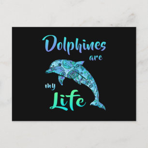 Delphin Delfine Ozean Meer Fisch Tier Lustiges Ges Postkarte