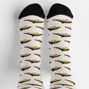 Delphin Delphinus Delphis, alte Meereslebewesen Socken