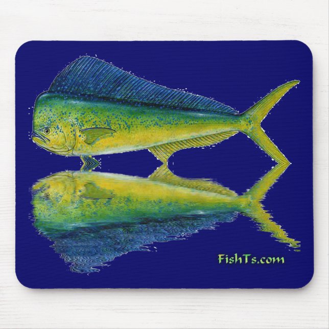 Delphin, Dorado, MahiMahi mit Reflexion Mousepad (Vorne)