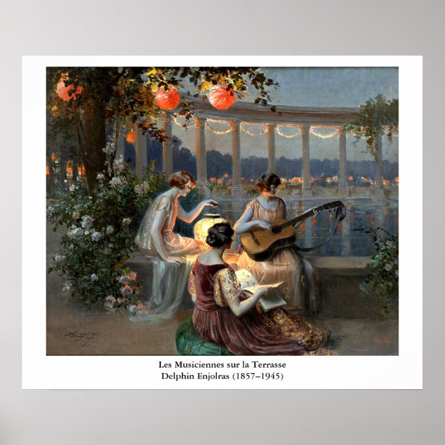 Delphin Enjolras' Les Musiciennes sur la Terrasse Poster (Vorne)