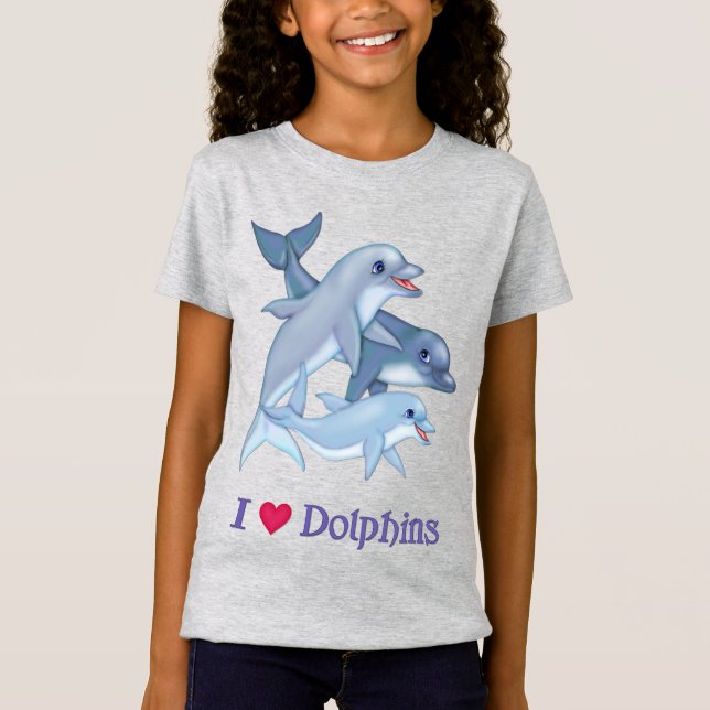 Delphin-Familie - CF-Kriegerprinzessin T-Shirt (Vorderseite)